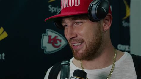 Travis Kelce Post Game Interview Picture